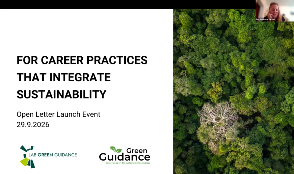 Open letter for career practices that integrate sustainability: notes from the launch event Open letter for career practices that integrate sustainability: notes from the launch event